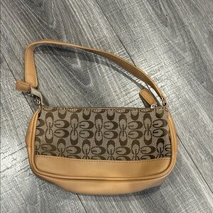 Tan Patterned Shoulder Bag - Women's Stylish Everyday Purse